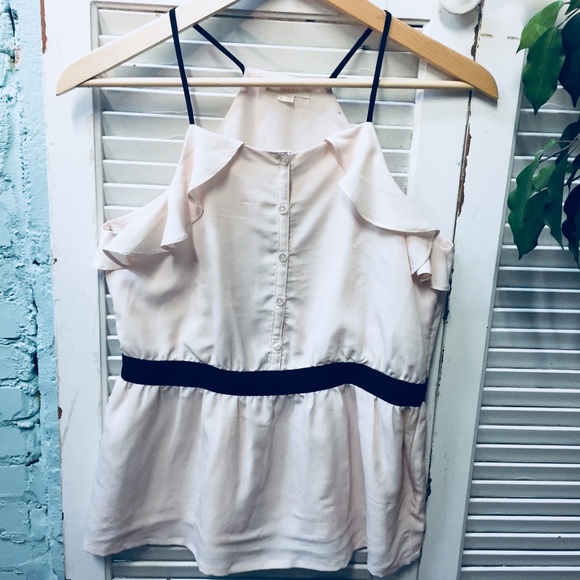 "Tulle" Powder Pink Blouse w/ Ruffles - Picture 7 of 8